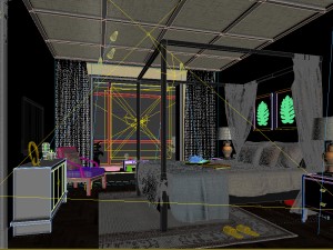 stylish bedroom complete 187 3D Model