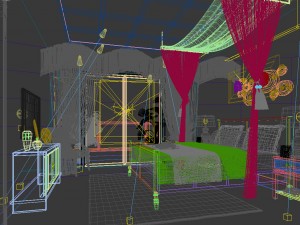 stylish bedroom complete 188 3D-Modell
