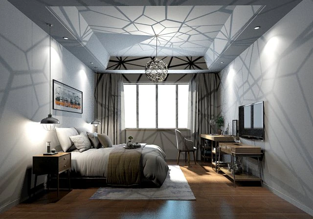 stylish bedroom complete 189 3D Model .c4d .max .obj .3ds .fbx .stl .blend 
