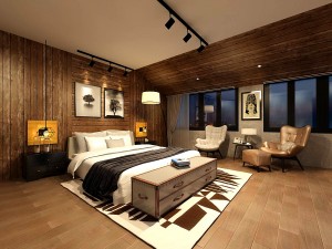 stylish bedroom complete 190 3D Model