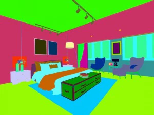 stylish bedroom complete 190 3D Model