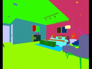 stylish bedroom complete 190 3D Model