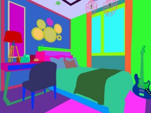 stylish bedroom complete 194 Modello 3D