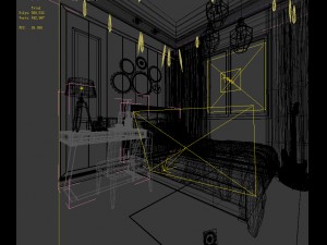 stylish bedroom complete 194 Modello 3D