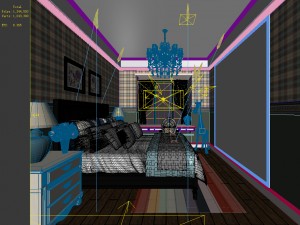 stylish bedroom complete 195 3D 模型