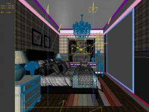 stylish bedroom complete 195 3D Model