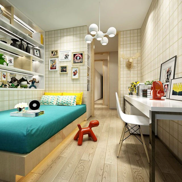 stylish bedroom complete 196 3D Model .c4d .max .obj .3ds .fbx .stl .blend