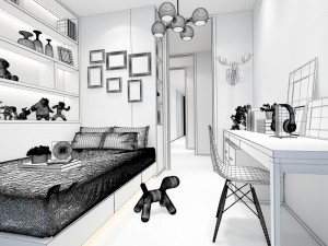 stylish bedroom complete 196 3D Модель