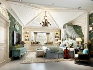stylish bedroom complete 197 3D Model