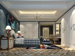 stylish bedroom complete 198 3D Model
