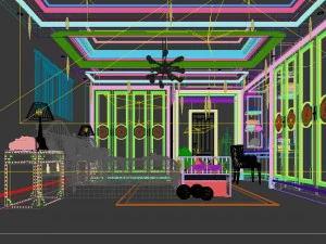 stylish bedroom complete 198 3D Model