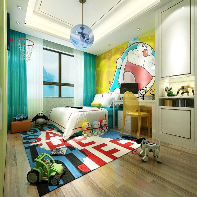 stylish bedroom complete 200 Modèle 3D .c4d .max .obj .3ds .fbx .stl .blend 