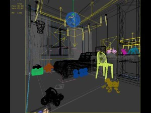 stylish bedroom complete 200 3D Model