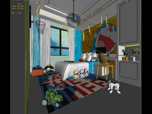 stylish bedroom complete 200 Modèle 3D