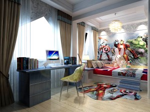stylish bedroom complete 201 3D Model