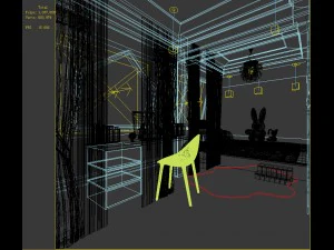 stylish bedroom complete 201 3D Model