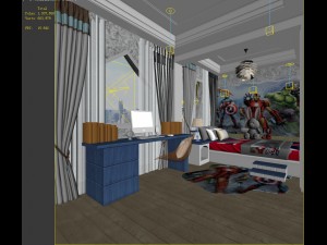 stylish bedroom complete 201 3D 模型