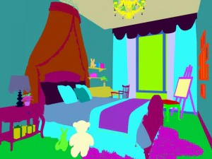 stylish bedroom complete 204 3D Model
