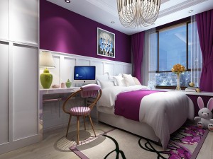 stylish bedroom complete 206 3D Model