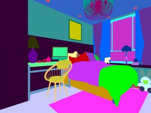 stylish bedroom complete 206 3D Model