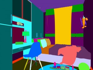 stylish bedroom complete 207 3D Modell