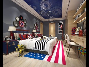 stylish bedroom complete 208 Modèle 3D