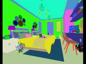 stylish bedroom complete 208 Modello 3D