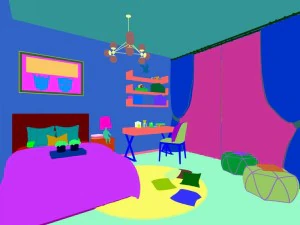 stylish bedroom complete 209 3D Model