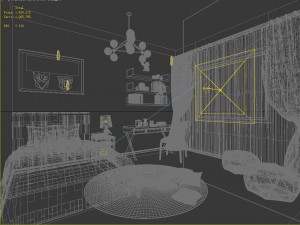stylish bedroom complete 209 3D 模型