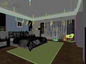 stylish bedroom complete 210 3D Model