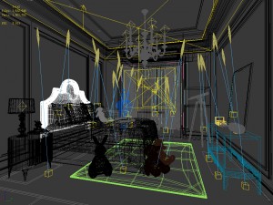 stylish bedroom complete 212 3D Modell