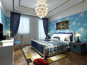 stylish bedroom complete 213 3D Model