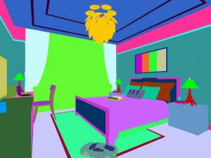 stylish bedroom complete 213 3D Model