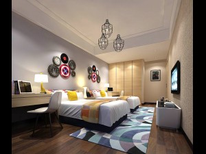 stylish bedroom complete 214 3D मॉडल