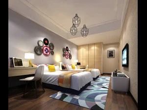 세련된 침실 완성 214 3D 모델