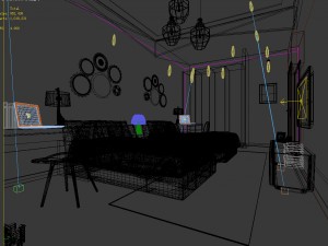 stylish bedroom complete 214 Model 3D