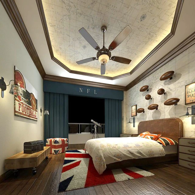 stylish bedroom complete 216 3D Model .c4d .max .obj .3ds .fbx .stl .blend 