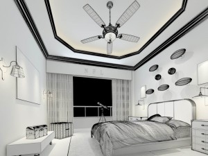 stylish bedroom complete 216 3D-Modell