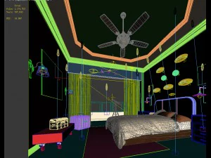 stylish bedroom complete 216 3D Model