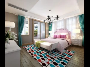 stylish bedroom complete 217 3D Model