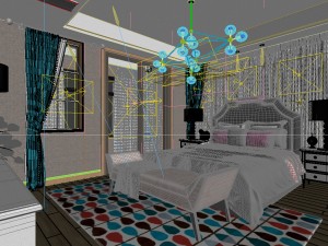 stylish bedroom complete 217 Model 3D