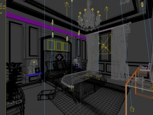 stylish bedroom complete 218 3D 모델