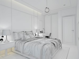 stylish bedroom complete03 3D मॉडल