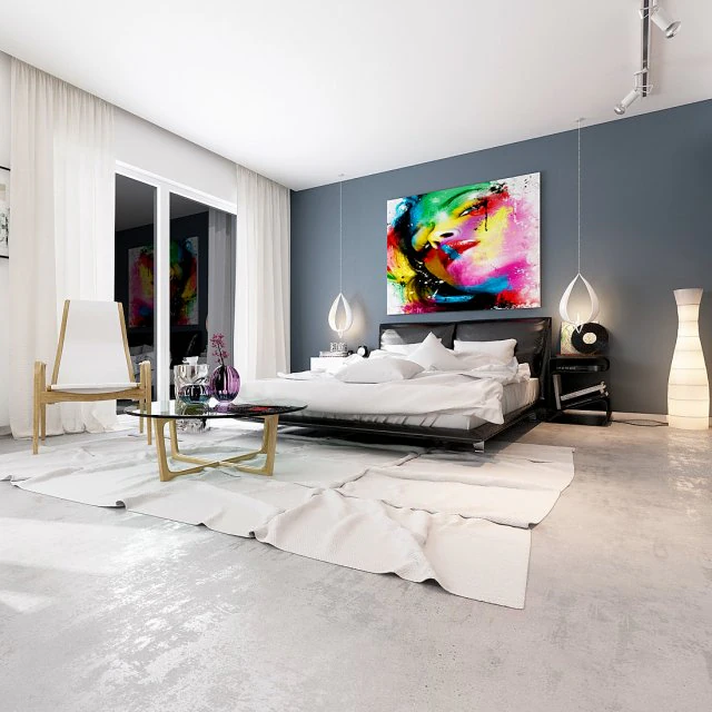 stylish master bedroom design 02 3D Model .c4d .max .obj .3ds .fbx .stl .blend 