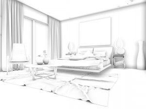 stylish master bedroom design 02 Model 3D