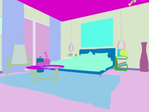 stylish master bedroom design 02 Model 3D