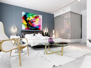 stylish master bedroom design 02 3D Model