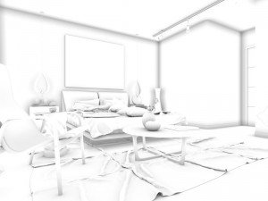 stylish master bedroom design 02 Model 3D