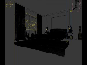 stylish master bedroom design 02 3D Model