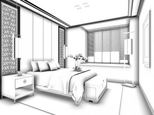 stylish master bedroom design 03 3D Модель